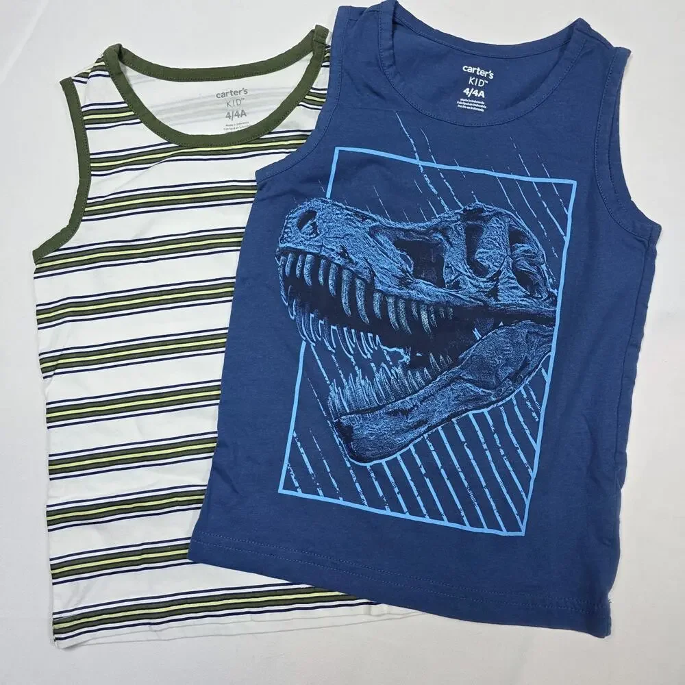 Carters Osh Kosh Boys 4/4A Lot Of 2 Tank Tops & Joggers Pants